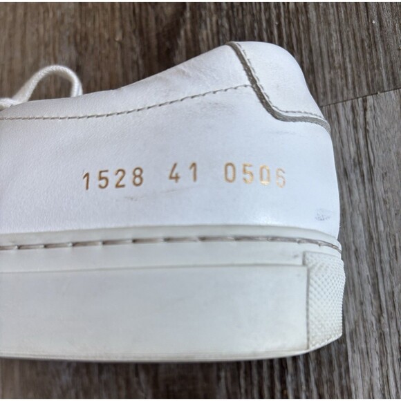 Common Projects Original Achilles Leather White Italian Sneaker Shoe Size 40 (7) - Picture 7 of 8